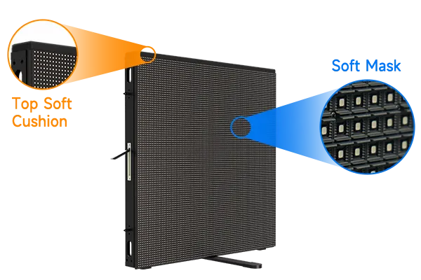 Stadium Perimeter LED Screen GF Series with Soft Mask + Top Soft Cushion